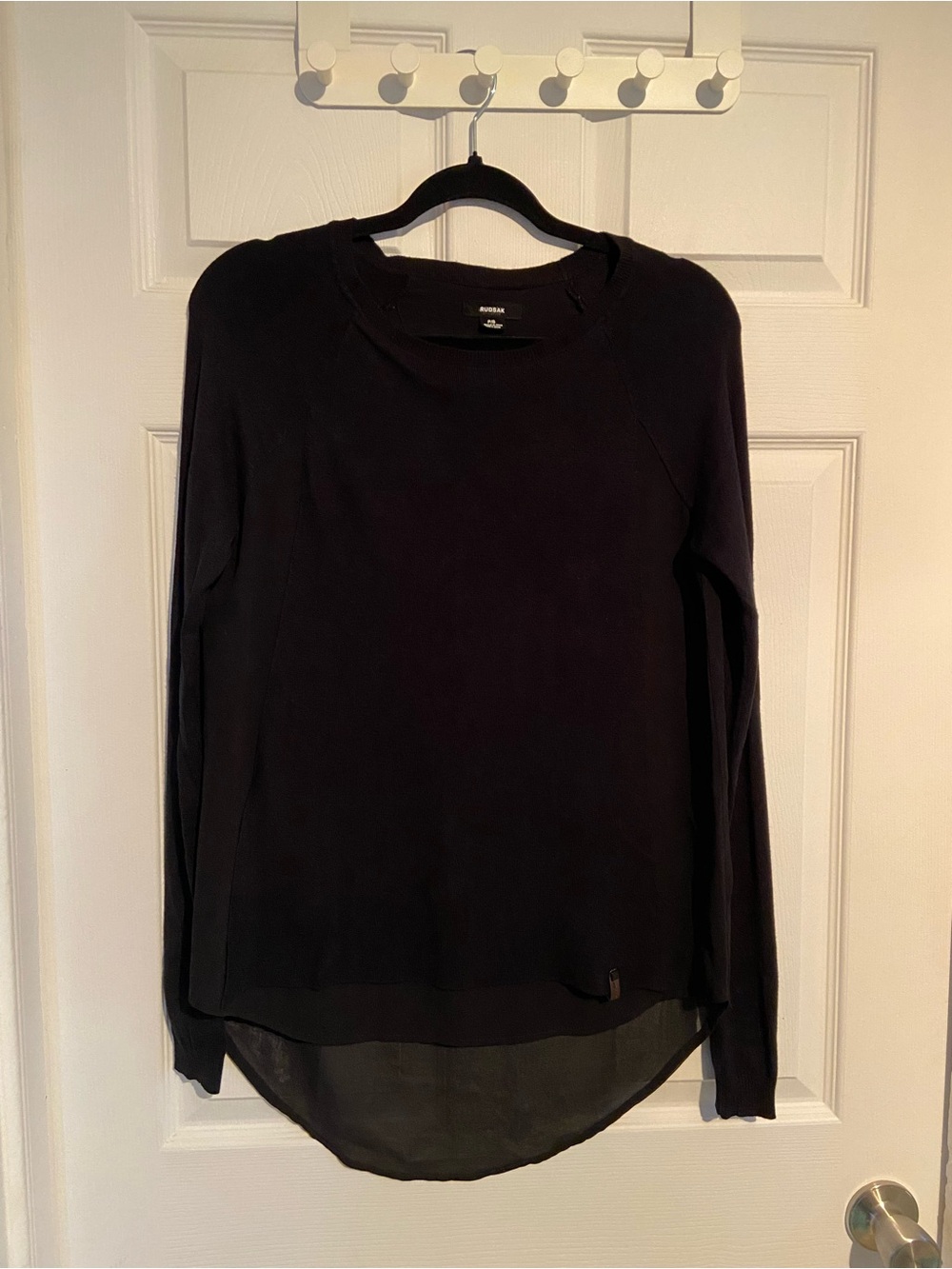RUDSAK Black Long-Sleeve Layered Hem Top